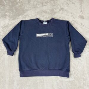 VTG OshKosh B'Gosh Sweatshirt Kids Size 5 Navy Blue Embroidered Logo USA Made